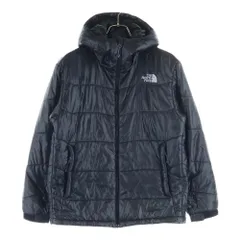 THE NORTH FACE (ザノースフェイス) ロゴ刺繍 フーデッド中綿ジャケット ブラック NY17700