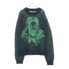 SAINT MICHAEL (セントマイケル) 22AW B&R_KNIT_CLOWN クラウン モヘア クルーネックニットセーター ブラック/グリーン SM-A22-0000-072のサムネイル