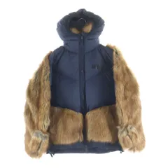 NIKE (ナイキ) ×Sacai 20AW W NRG Rh PARKA エコファー ドッキングデザイン フーデッド ジップアップ ダウンジャケット ネイビー CT3267-475のサムネイル