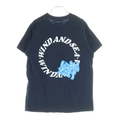 WIND AND SEA (ウィンダンシー) ×GOD SELECTION XXX WDS monogram T-SHIRT ゴッドセレクション モノグラム ロゴプリント クルーネック 半袖Tシャツ カットソー ブラック