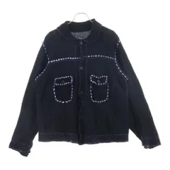 PHINGERIN (フィンガリン) 21AW PG1 ステッチデザイン ニットカーディガン ブラック PD-212-KN-041のサムネイル