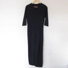 美品 KAAREM カーレム 七分袖 オールインワン サロペットパンツ ジャンプスーツ ネイビー レディース 古着 中古 USED