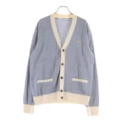 MAISON KITSUNE (メゾンキツネ) フォックスパッチ ウールニットカーディガン グレー HU00542KT1036