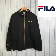 FILA フィラ ジャージ ジャンパー スポーツウェア ロゴ バックプリント ゴールド ライン  サイズLLのサムネイル