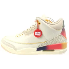 NIKE (ナイキ) ×J BALVIN AIR JORDAN 3 RETRO SP SUNSET J バルヴィン エア ジョーダン レトロ サンセット ハイカットスニーカー アイボリー US10.5/28.5cm FN0344-901