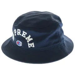 SUPREME (シュプリーム) 24SS ×Champion Mesh Crusher Hat チャンピオン メッシュクラッシャー バケットハット 帽子 ネイビー