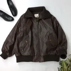 Java ジャバ クラシカルエルフ リブタートル フェイクレザージャケット ブラウン (OY＋3138)26F