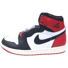 NIKE (ナイキ) AIR JORDAN 1 RETRO HIGH OG BLACK TOE REIMAGINED エアジョーダン1 レトロ OG ブラックトゥリイマジンド ハイカットスニーカー US9/27cm DZ5485-106