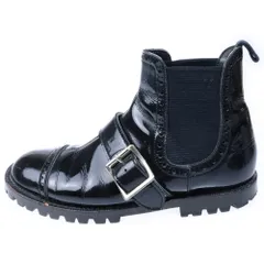 tricot COMME des GARCONS (トリコ コム デ ギャルソン) エナメル ベルトデザイン サイドゴアブーツ ブラック レディースのサムネイル