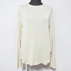 美品 ビューティーアンドユース ユナイテッドアローズ セルロースウールブレンド クルーネック カットソー 1612-299-5326 ベージュ レディース 古着 中古 USED