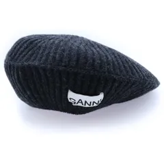 GANNI (ガニー) STRUCTURED RIB BERET ストラクチャード リブ ベレー帽 帽子 ブラック 5789