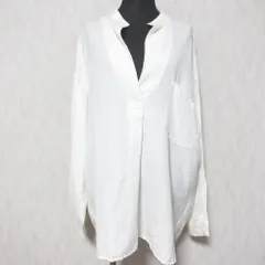 良品 24SS JOURNAL STANDARD ジャーナルスタンダード レーヨン麻スタンドプルオーバーブラウス シャツ 24051400802110 F ホワイト レディース 古着 中古 USED