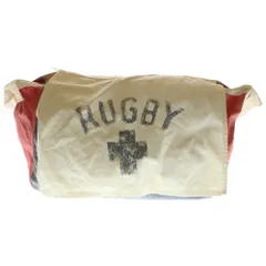 RUGBY Ralph Lauren (ラグビーラルフローレン) 00S RUGBY ヴィンテージ ラグビー ロゴデザイン ニュースペーパーバック ショルダーバッグ ベージュ