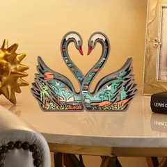 HARGIO 置物 インテリア 木製 オブジェ 北欧 インテリア雑貨 北欧雑貨 置き物 韓国 北欧インテリア 木製インテリア 雑貨 おしゃれ 可愛い 玄関 動物 小物 韓国雑貨 おもしろグッズ 人気 置きもの プレゼント (白鳥) [白鳥]