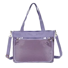 [ハルジオ] 痛バッグ A4 痛バ ショルダー トート 2way 痛バック ショルダーバッグ トートバッグ 推し活バッグ 大きめ 透明 バック いたば かわいい おしゃれ 推し活 ぬい 鞄 かばん 黒 白 紺 水色 ピンク 黄色 紫 シート 付属 [パープル]
