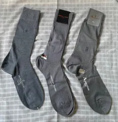 【未使用品】靴下　グレー　3足セット　25cm