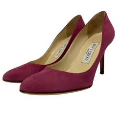 美品 JIMMY CHOO ジミーチュウ スエード ポインテッドトゥ ハイヒール パンプス 36.5 23.5cm相当 パープル レディース 古着 中古 USED