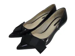 k04250410068　ZARA BASIC　37　黒×ベージュ　23.5cm程度　シューズ　パンプス　通年