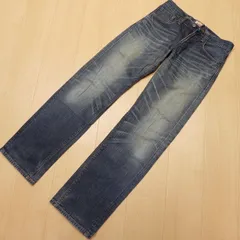 (9★ EDWIN XV エドウィン 403XV ★ 色落ち抜群 鬼ひげ縦落ち ヴィンテージ加工 デニム ストレート ジーンズ W29 古着