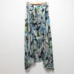 美品 22AW LE CIEL BLEU ルシェルブルー プリントマキシフレアスカート サイズ34 マルチカラー レディース 古着 中古 USED