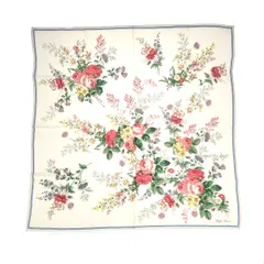 RALPH LAUREN ラルフローレン スカーフ  花柄/   シルク100％ ホワイト レディース / 240001185216
