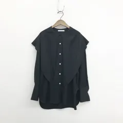 CINOH チノ BIG COLLAR SHIRT ビッグカラーシャツブラウス ブラック 36 22SST001 ◆のサムネイル