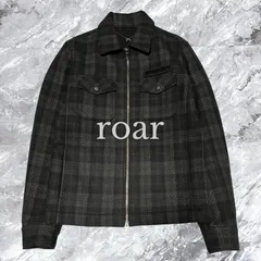 roar ロアー ブルゾン ジップアップ ダブルジッパー チェック ウール クロスガン 二丁拳銃 サンプル品 ブラック 黒色 グレー 灰色 サイズ2 M相当のサムネイル