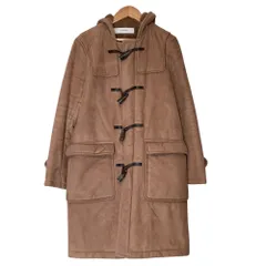 美品 JOURNAL STANDARD ジャーナルスタンダード フェイクムートン ダッフルコート キャメル レディース 古着 中古 USED