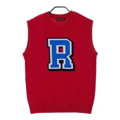 サイズ：S ROUGH&SWELL ラフアンドスウェル 2024年モデル ウール混 ニットベスト  レッド系 [240101640552] ゴルフウェア メンズ ストスト