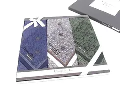 ■新品■未使用■ ChristianDior クリスチャンディオール コットン100％ ハンカチーフ ポケットチーフ 3点セット マルチカラー DL4799