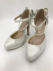 VIVIAN ヴィヴィアン 2WAYプラットフォームバッグリボンセパレート パンプス sizeS/プラチナ ■◆ レディース