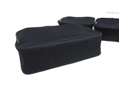 ■美品■ CHANEL シャネル キャンバス×メッシュ トラベルポーチ トラベルオーガナイザー マルチケース 小物入れ  ブラック系 DM1941