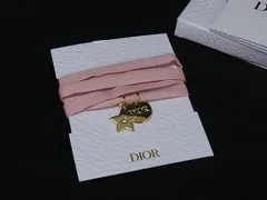 ■極美品■ ChristianDior クリスチャンディオール スターモチーフ ネックレス チョーカー アクセサリー ピンク系×ゴールド系 DM1976
