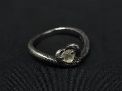 courreges クレージュ SV925 ダイヤモンド 0.04ct ブルームーンストーン ハート リング 指輪 アクセサリー 約8号 シルバー系 DM2003のサムネイル