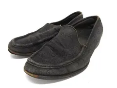 GUCCI グッチ 103395 GG柄 GGキャンバス×レザー ローファー 表記サイズ 37 (約24cm) 靴 シューズ ブラック系 DM1930