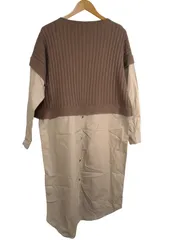 k05250423138　OSMOSIS　ONE　茶×ベージュ　　ワンピース or ドレス　ワンピース　秋冬