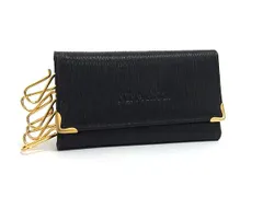 ■美品■ NINA RICCI ニナリッチ レザー 6連 キーケース 鍵入れ レディース メンズ ブラック系 DM2054