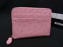 ■極上■本物■極美品■ RODANIA ロダニア オーストリッチ コインケース コインパース 小銭入れ レディース ピンク系 DM2104のサムネイル