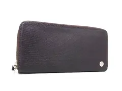 ■美品■ TAKEO KIKUCHI タケオキクチ PVC ラウンドファスナー 長財布 ウォレット 札入れ 小銭入れ メンズ ダークブラウン系 DM2330