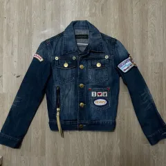 DSQUARED2 レディース マルチパッチ デニムジャケット 40