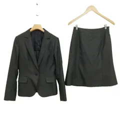 ザ・スーツカンパニー THE SUIT COMPANY ストライプ フォーマル スカート スーツ セットアップ ジャケット 38 チャコール