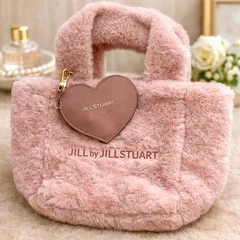 JILL STUART ふわふわトートバッグ ハートチャーム付き sweet12月号付録 ピンク