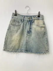 vanieu デニムスカート F ブルー ショート・ミニ丈 台形