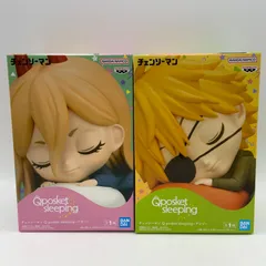 チェンソーマン　２点セット　Qposket sleeping　デンジ　パワー　プライズ　フィギュア　バンダイ　バンダイナムコ　バンプレスト　（ME28-3775）