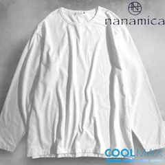 nanamica ナナミカ 日本製 COOLMAX Jersey L/S Tee ドライタッチ コットン混ジャージー 裏毛編み天竺 クルーネック 長袖 Tシャツ カットソー SUHS424 定価1.4万 ホワイト XL ▲030▼50917w03