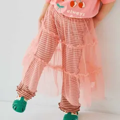 【新作】p.premier チュール3WAYオーバーレイヤードスカート ピンク 子供服 P218016