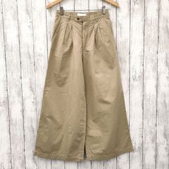 【 green label relaxing 】グリーンレーベルリラクシング コットンワイドパンツ ベージュ 36 Sサイズ