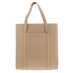 【再値下げ】CARTIER カルティエ カボション レザー トートバッグ レディース ベージュ 中古のサムネイル