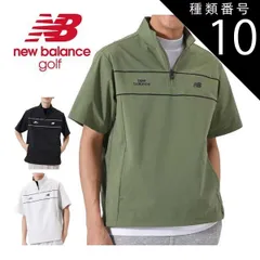 種類10：ブラック(010)/4(M) ニューバランス ゴルフ スタンドハーフジップ 半袖 プルオーバー ウェア メンズ 2026年春夏モデル M-3L 012-6164003