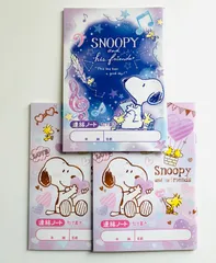 3冊セット スヌーピー 連絡ノート たて書き A5サイズ れんらくちょう 連絡帳 カミオジャパン
